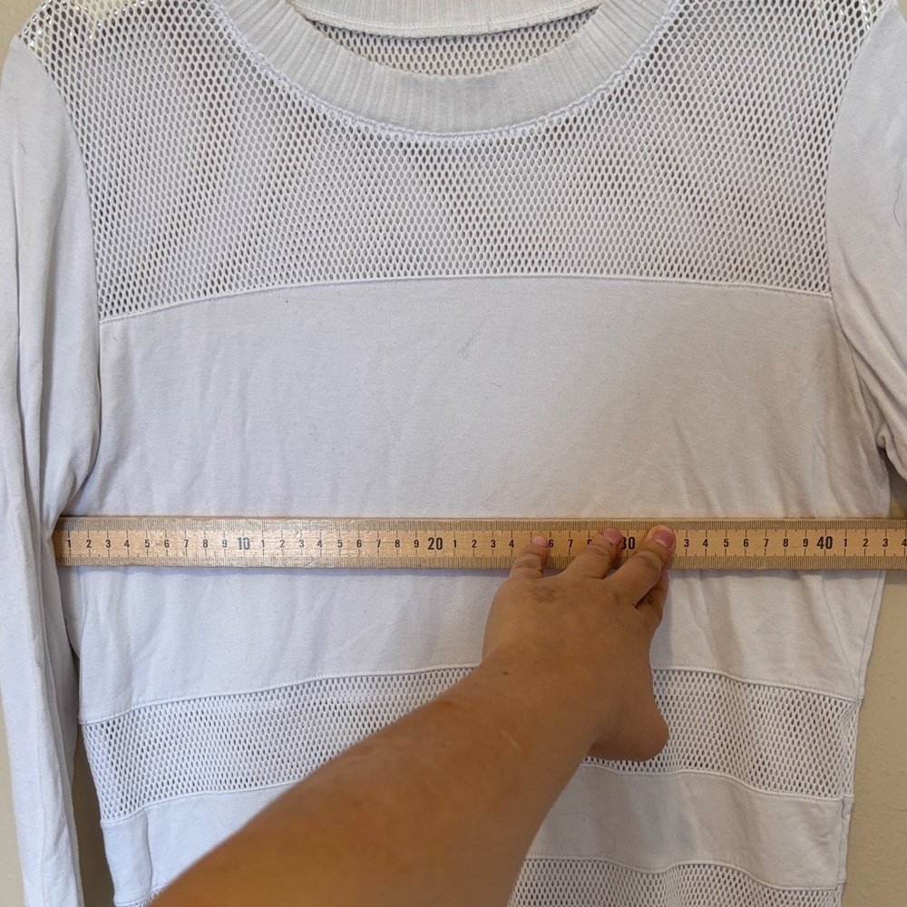 ALO Yoga White Long Sleeve Mesh Top - Picture 6 of 6